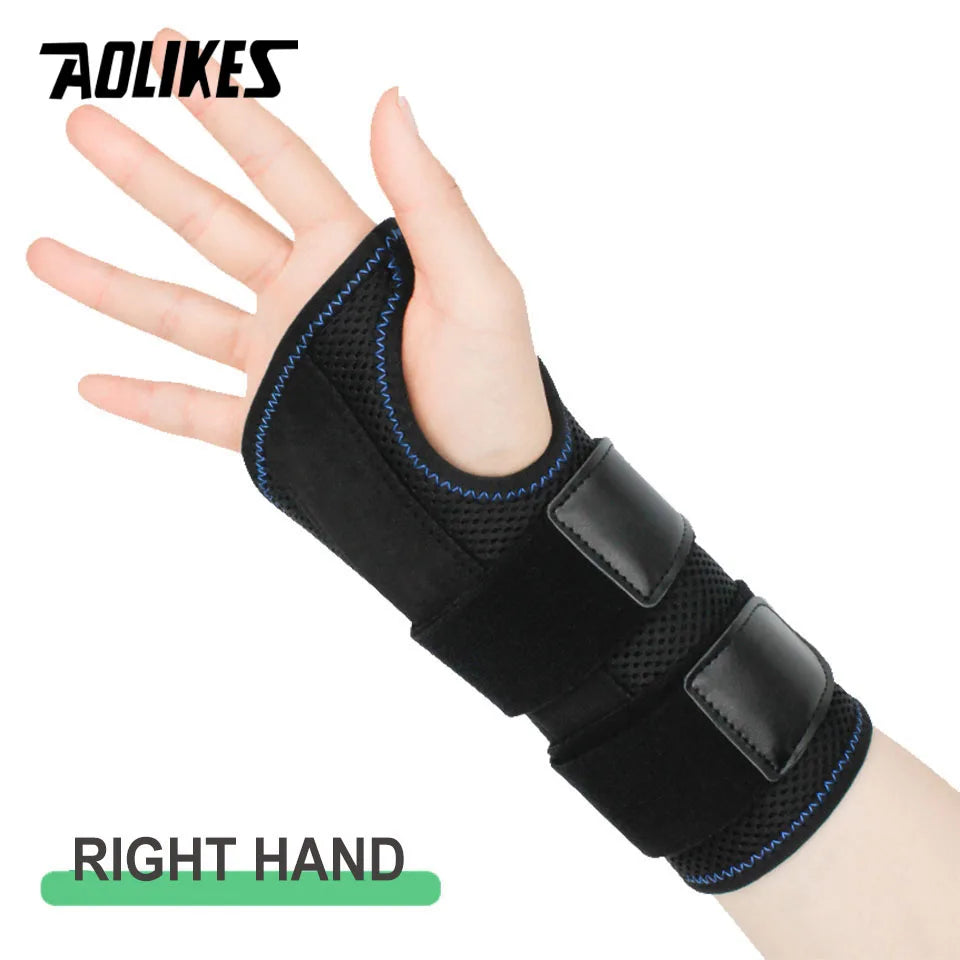 Night Sleep Hand Brace for Pain Relief, Adjustable Wrist Support and Metal Splint Stabilizer, Wrist Brace Carpal Tunnel
