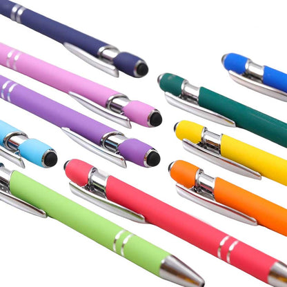 Premium Metal Stylus Pen, 2 in 1 Ballpoint Pen with Stylus Tip, Black Ink Refill, for Smartphone, Tablet, Ideal Gift