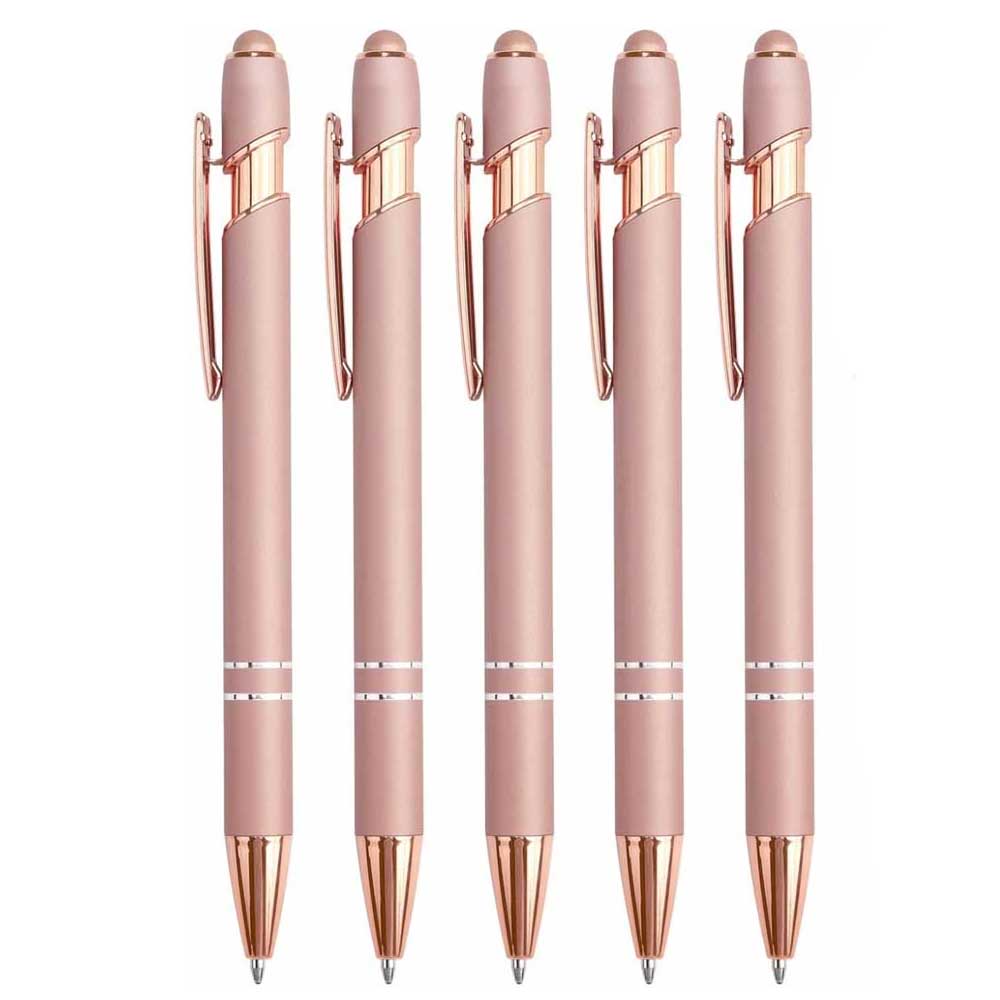 Premium Metal Stylus Pen, 2 in 1 Ballpoint Pen with Stylus Tip, Black Ink Refill, for Smartphone, Tablet, Ideal Gift