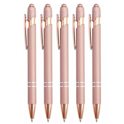 Premium Metal Stylus Pen, 2 in 1 Ballpoint Pen with Stylus Tip, Black Ink Refill, for Smartphone, Tablet, Ideal Gift