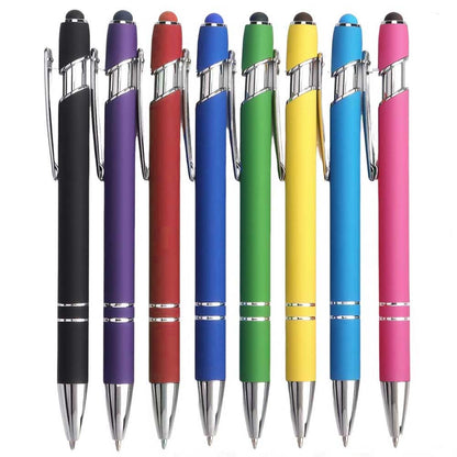 Premium Metal Stylus Pen, 2 in 1 Ballpoint Pen with Stylus Tip, Black Ink Refill, for Smartphone, Tablet, Ideal Gift