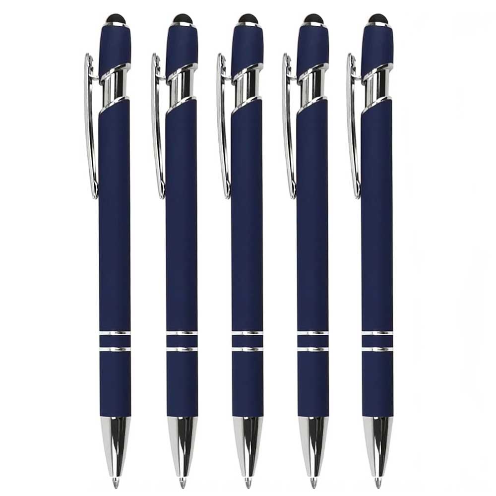 Premium Metal Stylus Pen, 2 in 1 Ballpoint Pen with Stylus Tip, Black Ink Refill, for Smartphone, Tablet, Ideal Gift