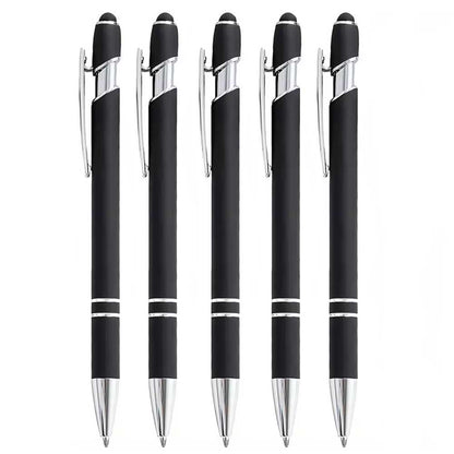Premium Metal Stylus Pen, 2 in 1 Ballpoint Pen with Stylus Tip, Black Ink Refill, for Smartphone, Tablet, Ideal Gift