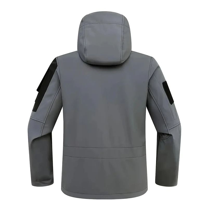 Men Tactical Soft Shell Waterproof Jacket with Fleece Lining