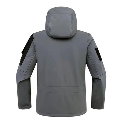 Men Tactical Soft Shell Waterproof Jacket with Fleece Lining