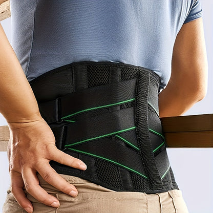Lumbar Support for Herniated Disc, Sciatica, Back Brace for Lower Back Pain Relief, Adjustable Breathable Waist Brace