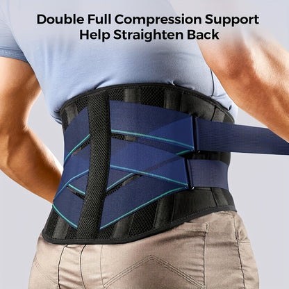 Lumbar Support for Herniated Disc, Sciatica, Back Brace for Lower Back Pain Relief, Adjustable Breathable Waist Brace