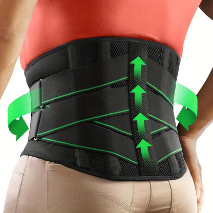 Lumbar Support for Herniated Disc, Sciatica, Back Brace for Lower Back Pain Relief, Adjustable Breathable Waist Brace