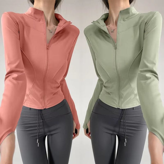 Women's Quick-Dry Yoga Jacket – Lightweight Zipper Sports Coat for Running, Training & Everyday Fitness (S–3XL)