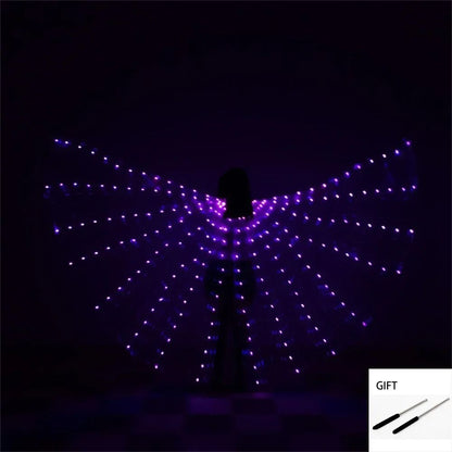 Belly Dance LED Isis Wings Fluorescent Butterfly Performance Costume