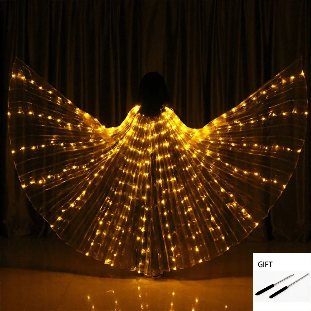 Belly Dance LED Isis Wings Fluorescent Butterfly Performance Costume