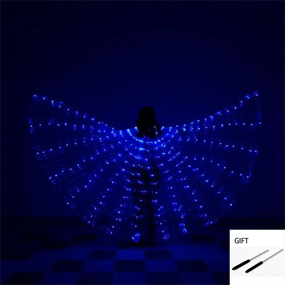 Belly Dance LED Isis Wings Fluorescent Butterfly Performance Costume