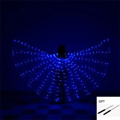 Belly Dance LED Isis Wings Fluorescent Butterfly Performance Costume