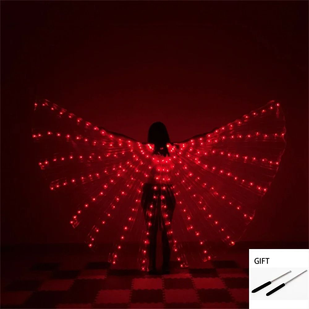 Belly Dance LED Isis Wings Fluorescent Butterfly Performance Costume