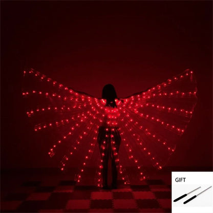 Belly Dance LED Isis Wings Fluorescent Butterfly Performance Costume