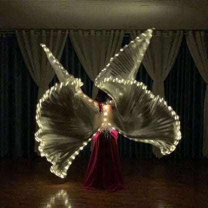 Belly Dance LED Isis Wings Fluorescent Butterfly Performance Costume