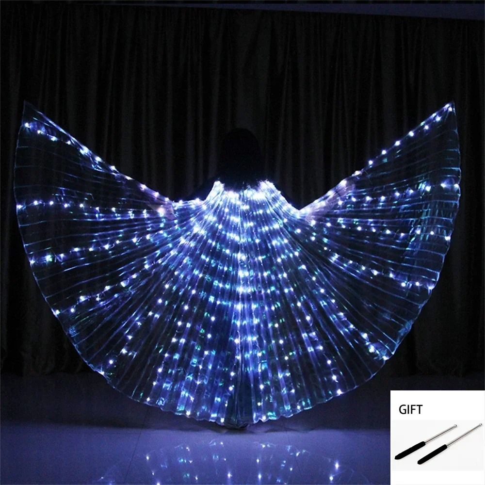 Belly Dance LED Isis Wings Fluorescent Butterfly Performance Costume