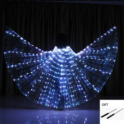 Belly Dance LED Isis Wings Fluorescent Butterfly Performance Costume
