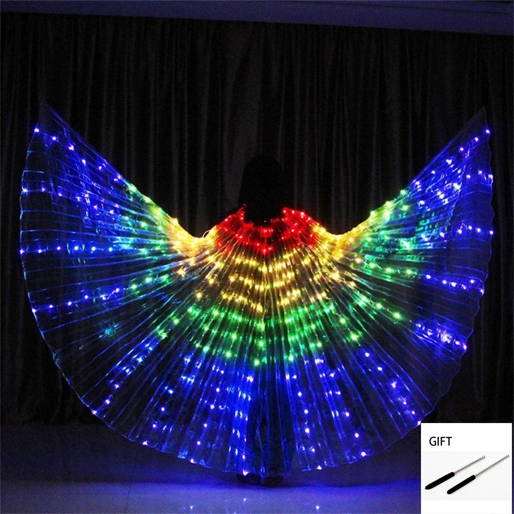 Belly Dance LED Isis Wings Fluorescent Butterfly Performance Costume