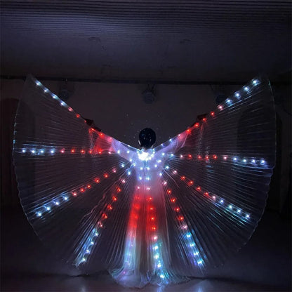 Belly Dance LED Isis Wings Fluorescent Butterfly Performance Costume