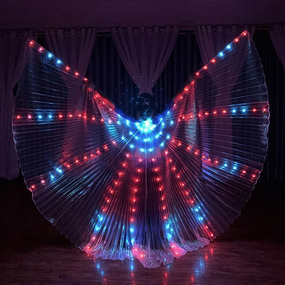 Belly Dance LED Isis Wings Fluorescent Butterfly Performance Costume