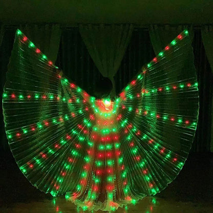 Belly Dance LED Isis Wings Fluorescent Butterfly Performance Costume