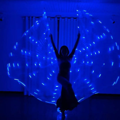 Belly Dance LED Isis Wings Fluorescent Butterfly Performance Costume