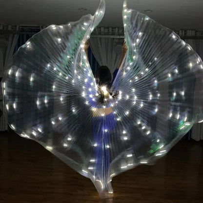 Belly Dance LED Isis Wings Fluorescent Butterfly Performance Costume