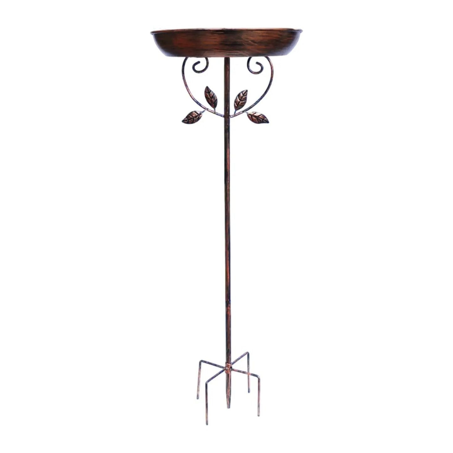 Garden Birdbath Sturdy Iron Standing Outdoor Vintage Bird Bath Bowl for Patio Yard