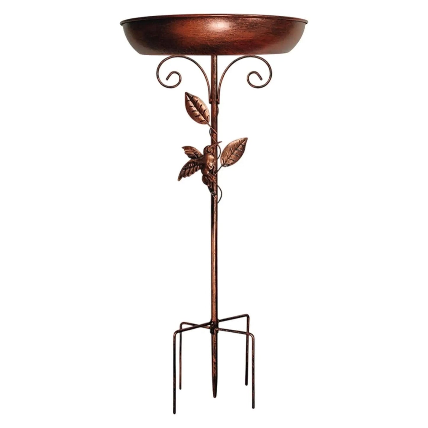 Garden Birdbath Sturdy Iron Standing Outdoor Vintage Bird Bath Bowl for Patio Yard