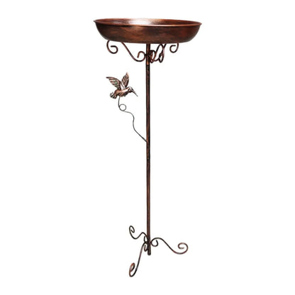Garden Birdbath Sturdy Iron Standing Outdoor Vintage Bird Bath Bowl for Patio Yard