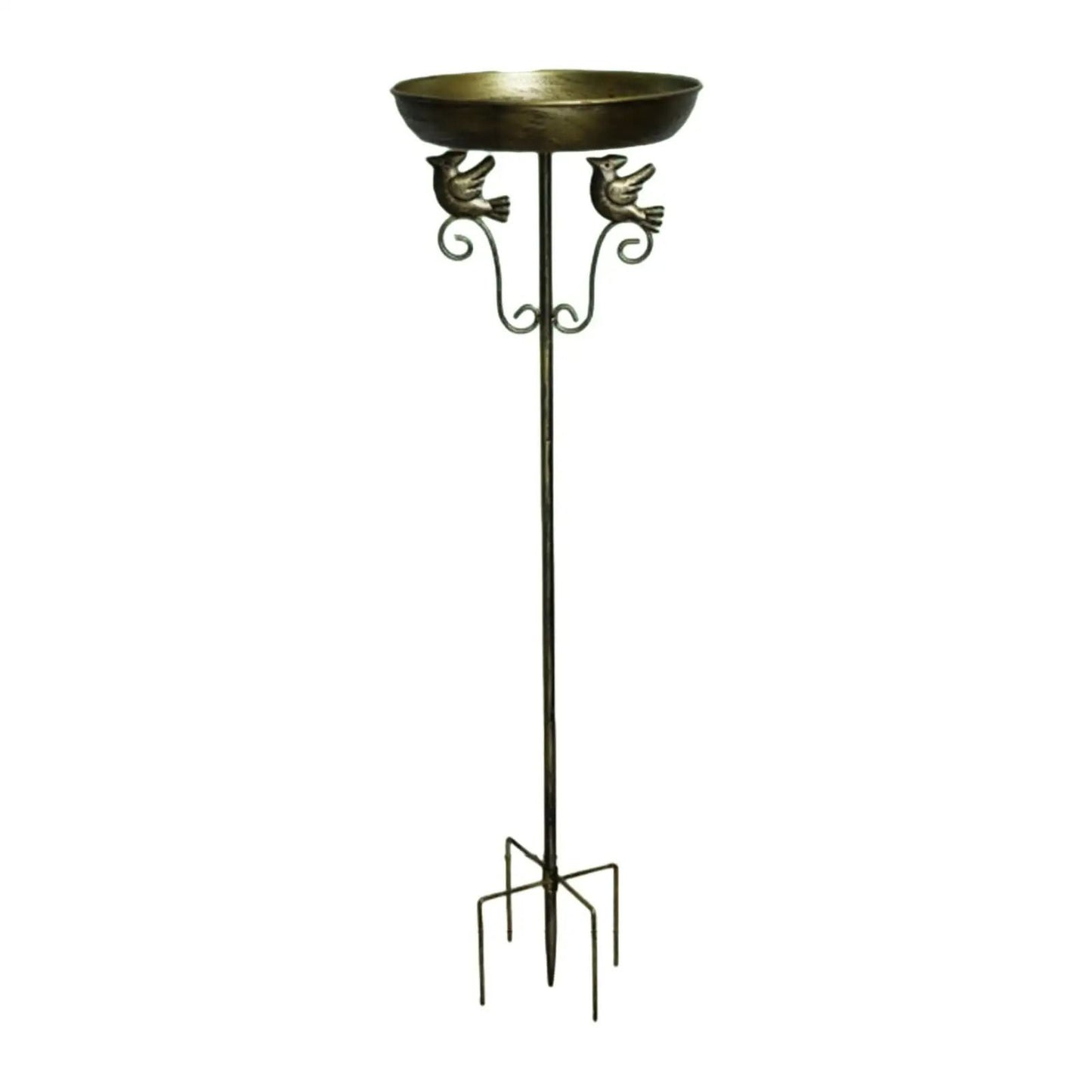 Garden Birdbath Sturdy Iron Standing Outdoor Vintage Bird Bath Bowl for Patio Yard