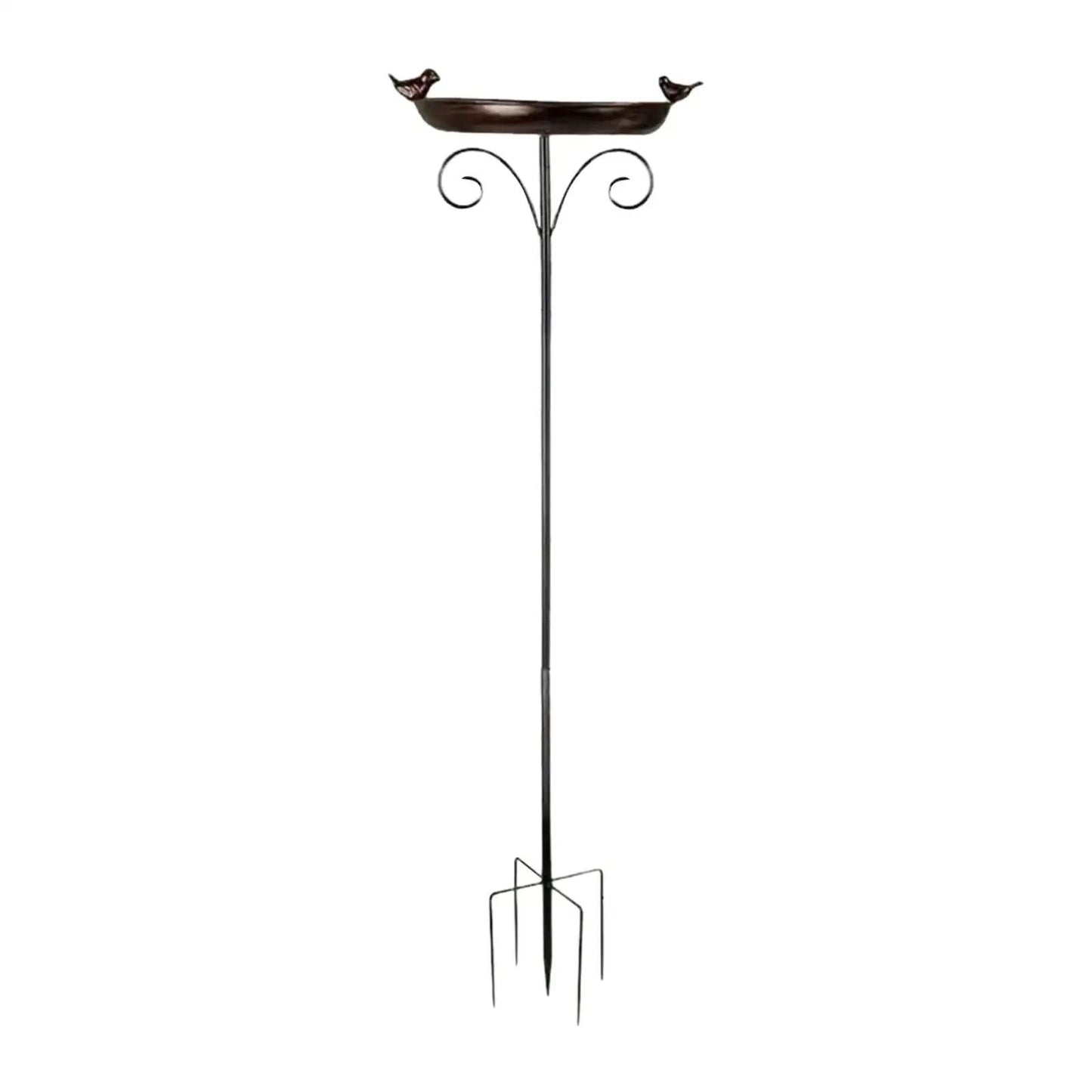 Garden Birdbath Sturdy Iron Standing Outdoor Vintage Bird Bath Bowl for Patio Yard