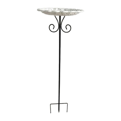 Garden Birdbath Sturdy Iron Standing Outdoor Vintage Bird Bath Bowl for Patio Yard