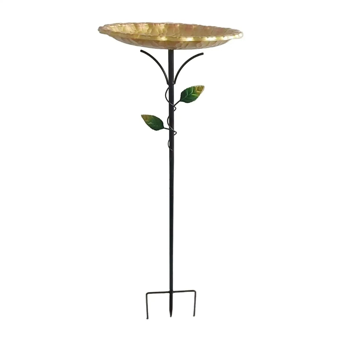 Garden Birdbath Sturdy Iron Standing Outdoor Vintage Bird Bath Bowl for Patio Yard