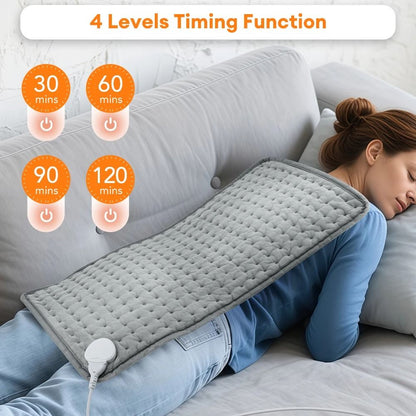 Electric Heating Pad Blanket with 9 Heat Levels and 4 Timer Modes