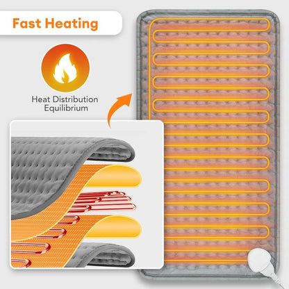 Electric Heating Pad Blanket with 9 Heat Levels and 4 Timer Modes