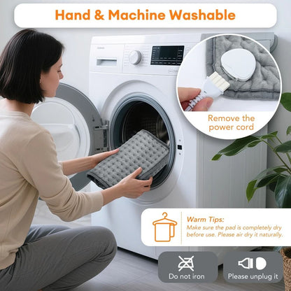 Electric Heating Pad Blanket with 9 Heat Levels and 4 Timer Modes