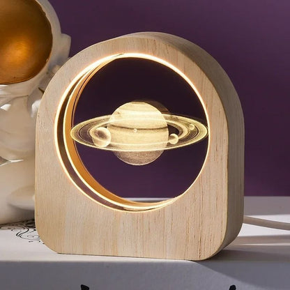 3D Crystal Glass Solar System Laser Engraved Astronomy Decoration Gift