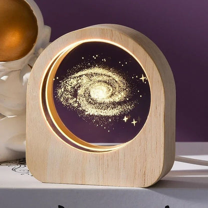 3D Crystal Glass Solar System Laser Engraved Astronomy Decoration Gift