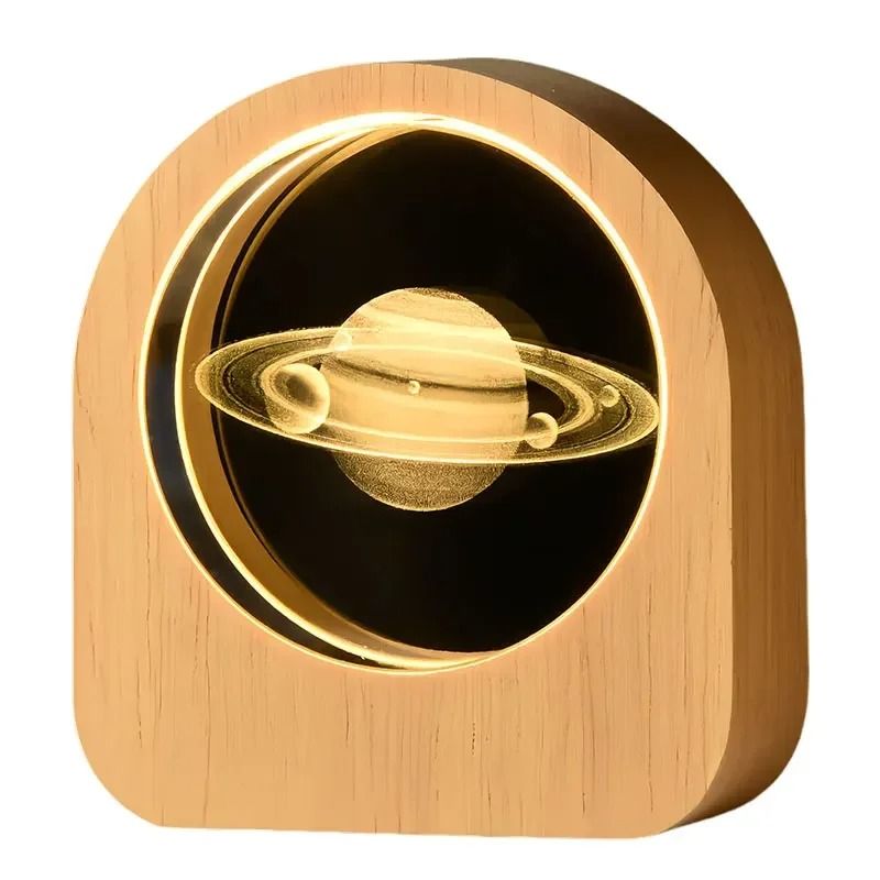 3D Crystal Glass Solar System Laser Engraved Astronomy Decoration Gift