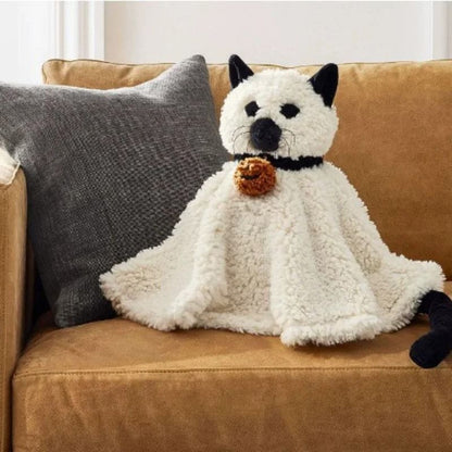 Gus the Ghost with Pumpkin Plush Toy Soft Stuffed Animal for Kids and Holiday Home Decor