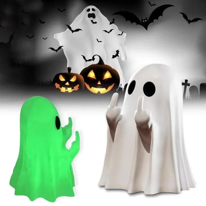 Luminous Ghost Figurine Middle Finger Halloween Decoration Car and Home Ornament