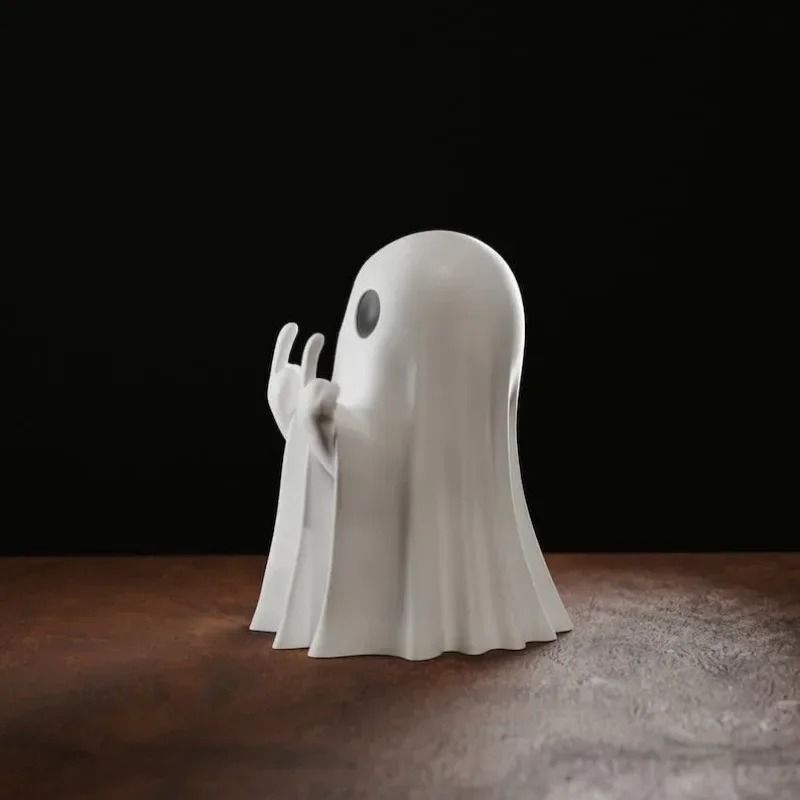 Luminous Ghost Figurine Middle Finger Halloween Decoration Car and Home Ornament