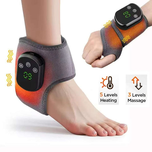 Electric Heating Wrist and Ankle Brace with Vibration Massage and Hot Compress