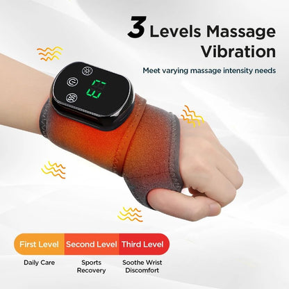 Electric Heating Wrist and Ankle Brace with Vibration Massage and Hot Compress