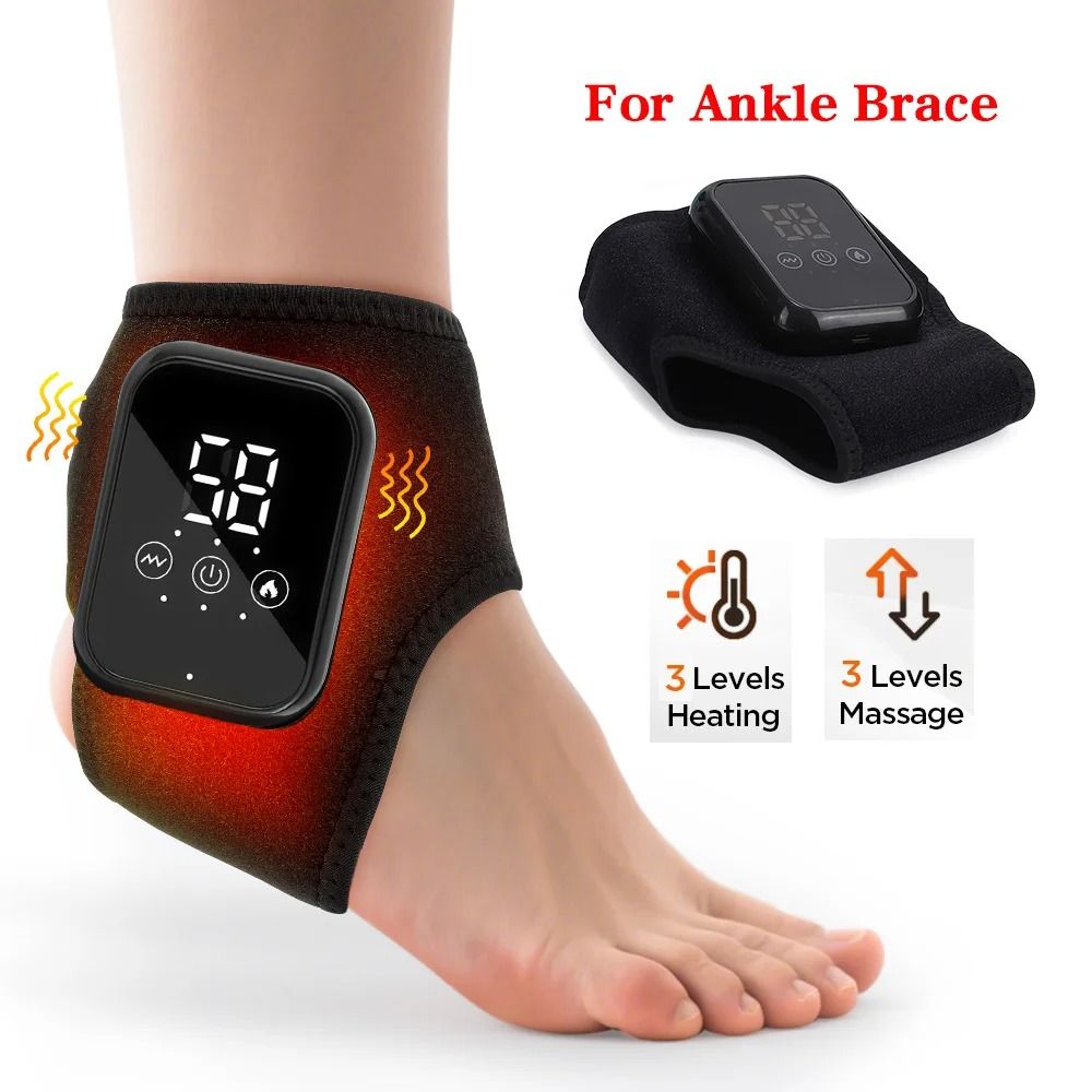 Electric Heating Wrist and Ankle Brace with Vibration Massage and Hot Compress