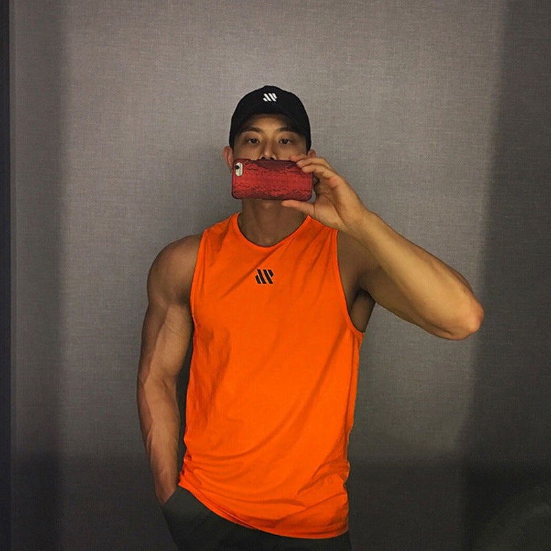 Summer Gym Vest Men Bodybuilding Sleeveless Sports Tank Top quick-drying mesh Fitness Running Tank Top Men Clothes