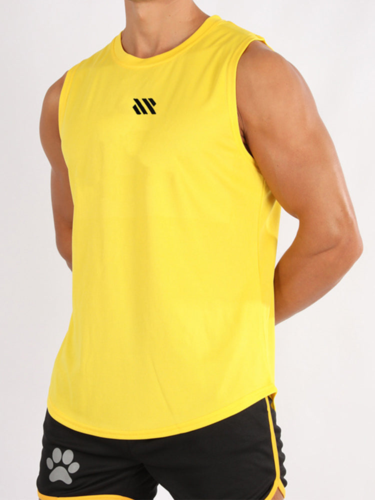 Summer Gym Vest Men Bodybuilding Sleeveless Sports Tank Top quick-drying mesh Fitness Running Tank Top Men Clothes