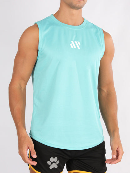 Summer Gym Vest Men Bodybuilding Sleeveless Sports Tank Top quick-drying mesh Fitness Running Tank Top Men Clothes